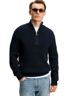 Alex Half Zip Knitted Sweater Herr