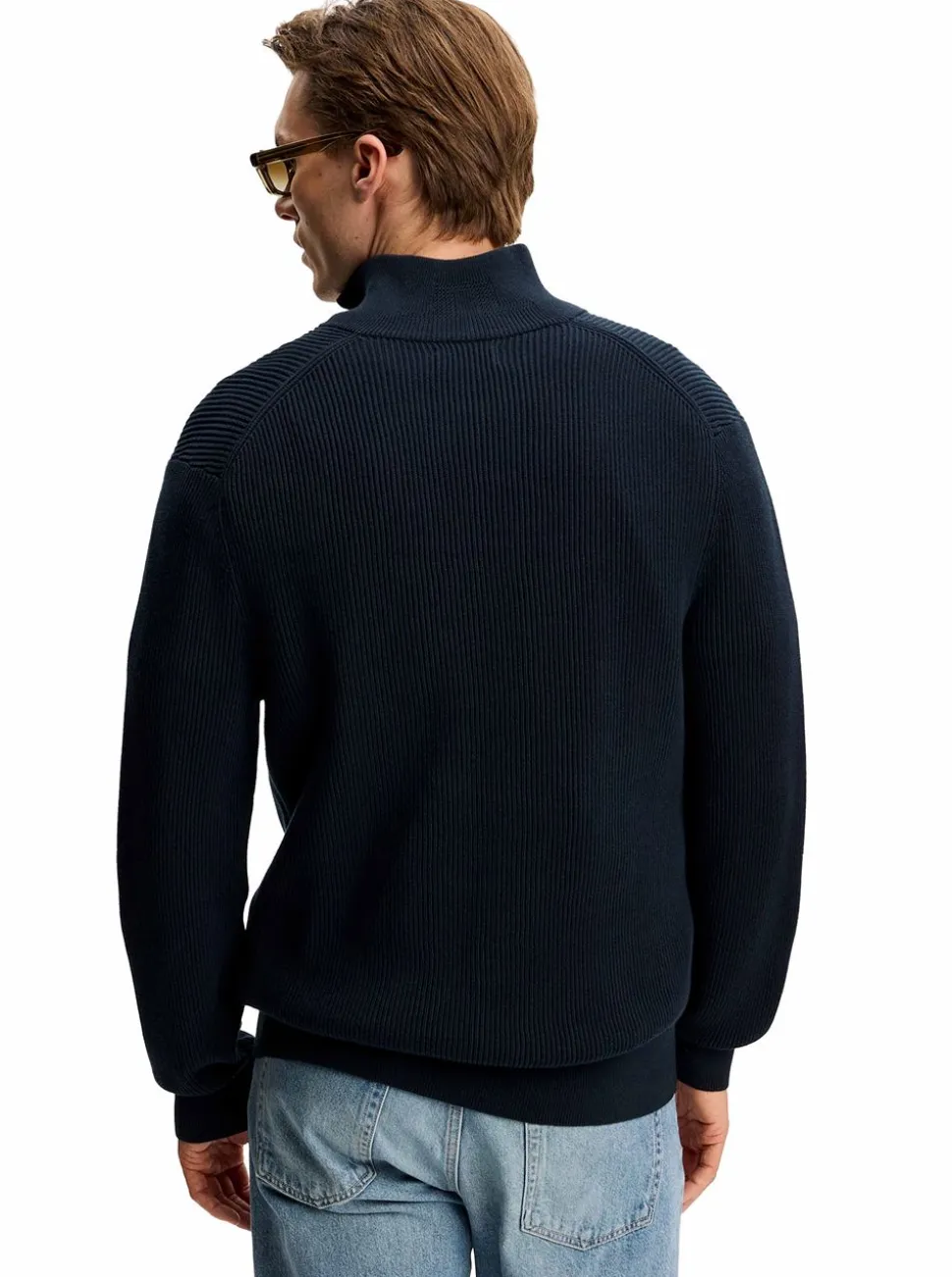 Alex Half Zip Knitted Sweater Herr