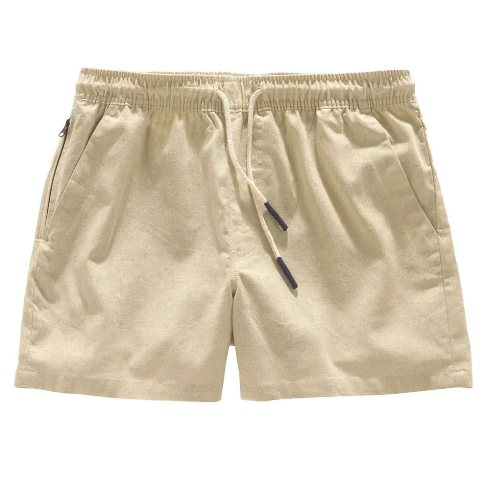 Beige Linen Shorts Herr