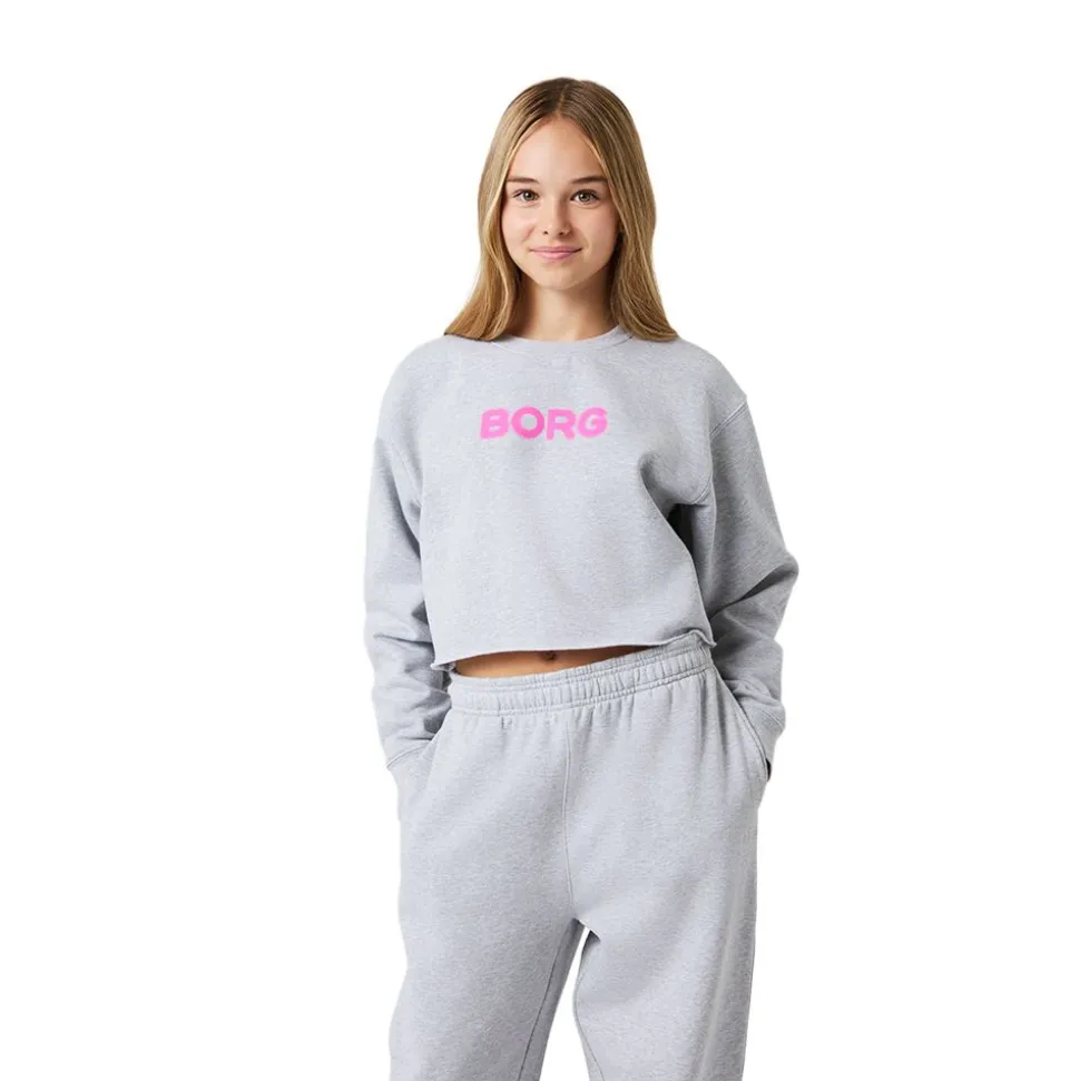 BORG OVERSIZED CROPPED SWEATSHIRT junior