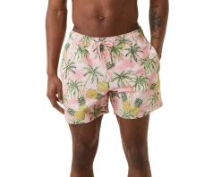 Borg Print Swim Shorts Herr