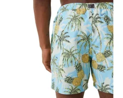 Borg Print Swim Shorts Herr