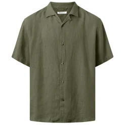Box fit short sleeved linen shirt GOTS/Vegan herr