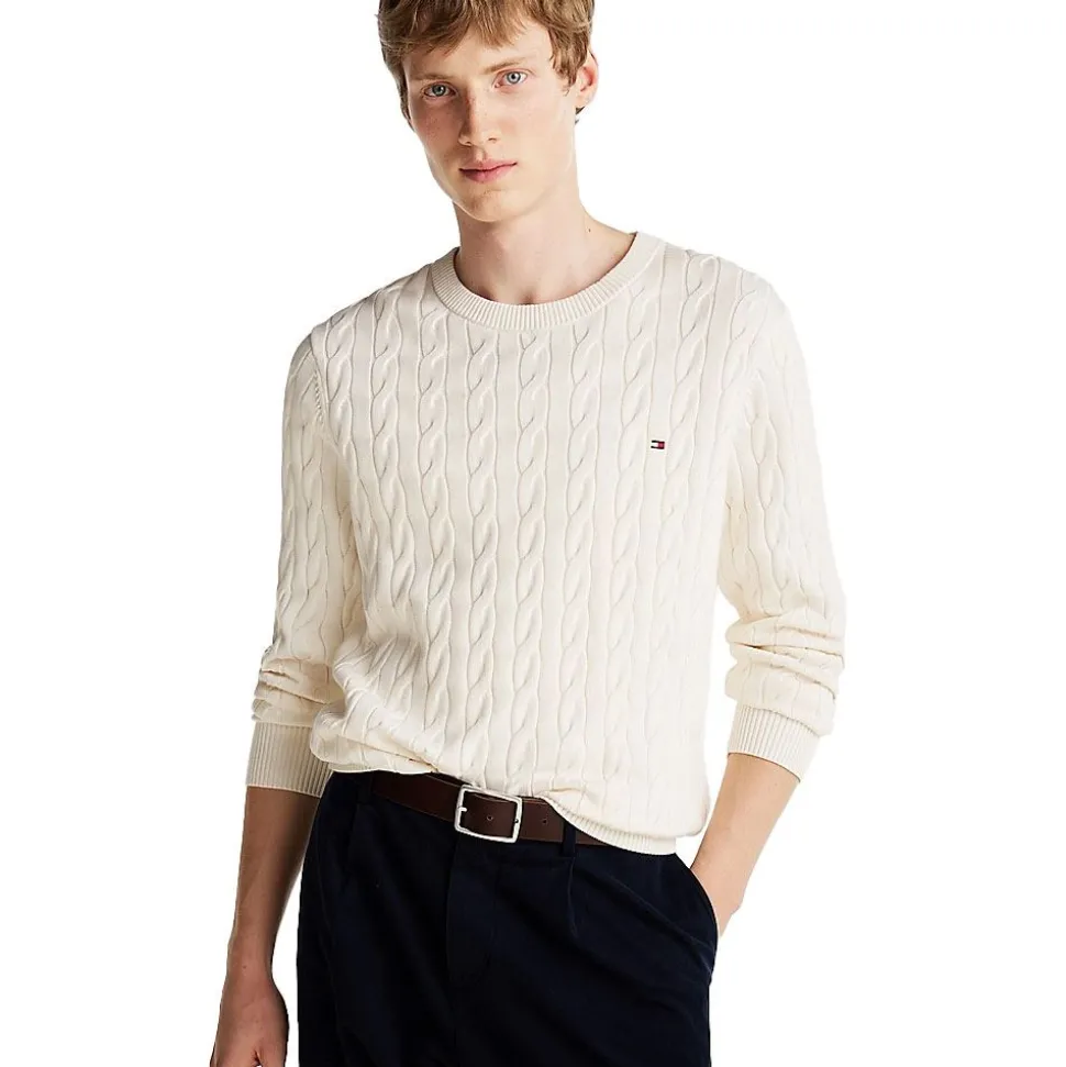 Cable Knit Crew Neck Jumper Herr