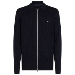 Classic Cable Polo Zip Trough Herr