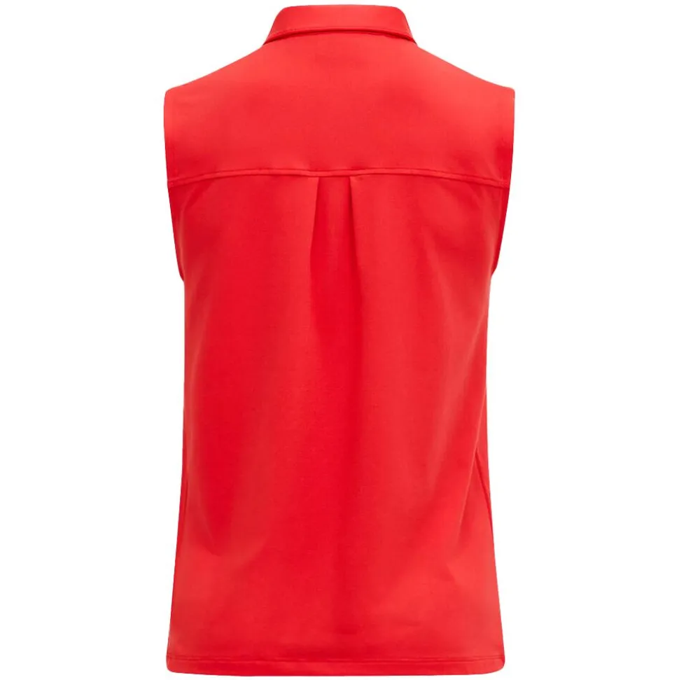 Comfort Zip Seeveless Polo Dam