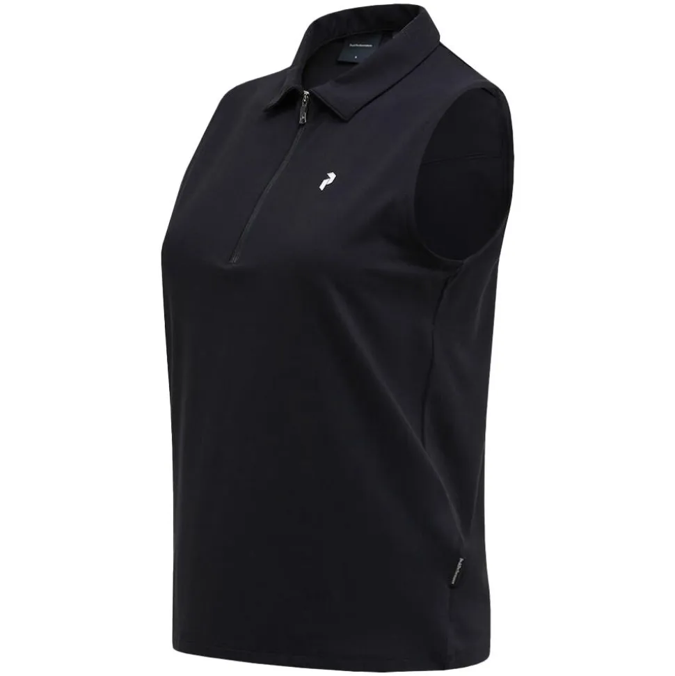 Comfort Zip Seeveless Polo Dam