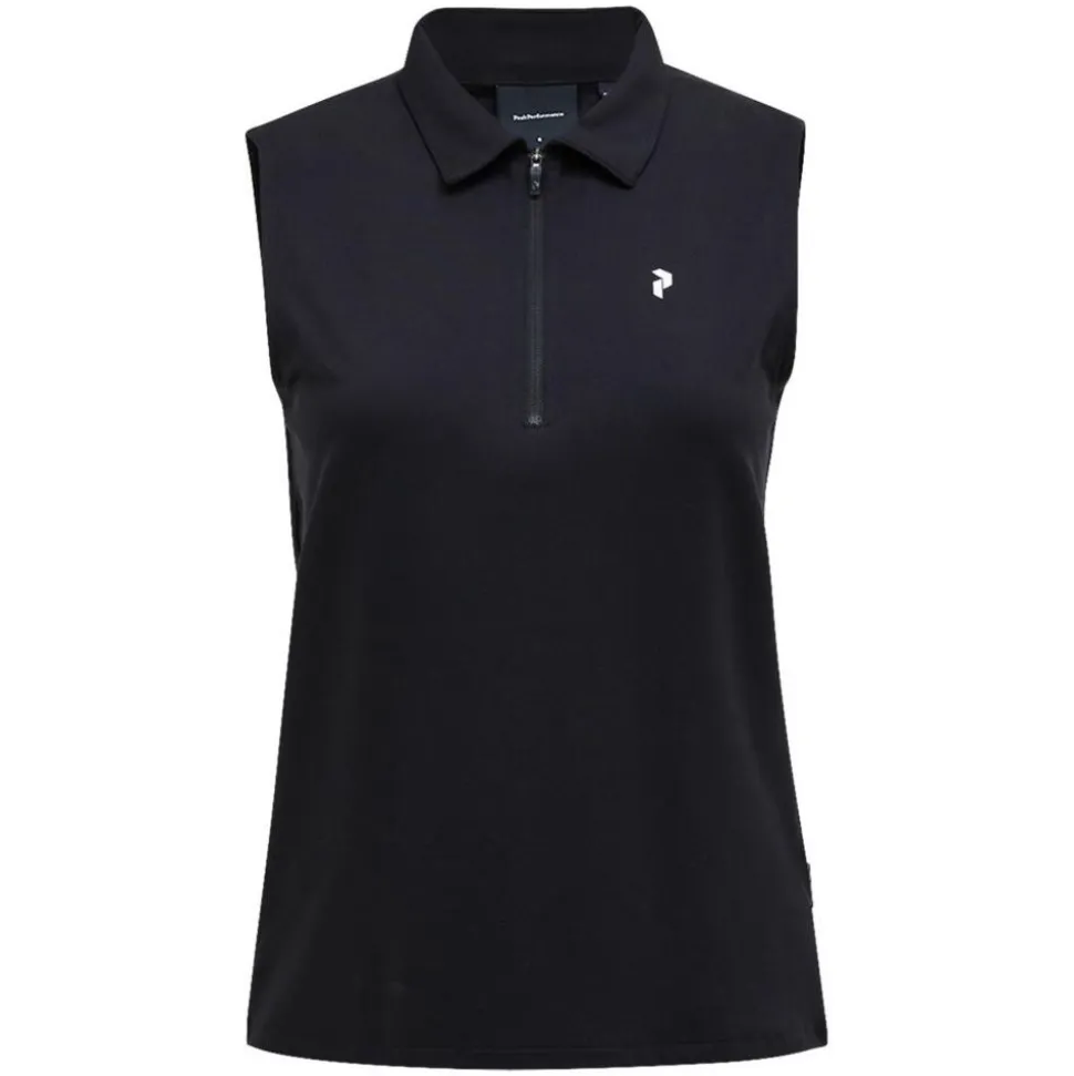 Comfort Zip Seeveless Polo Dam