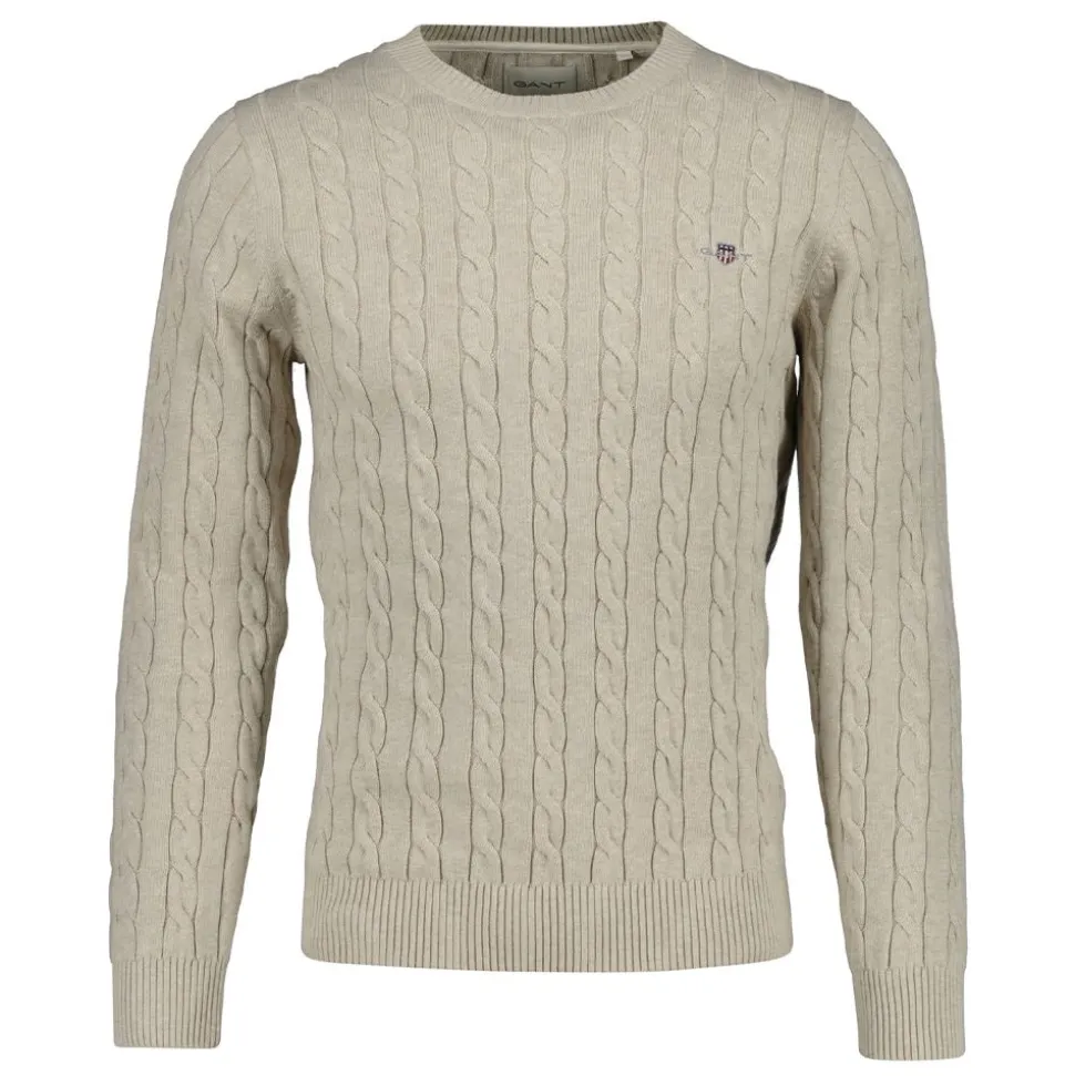 COTTON CABLE C-NECK HERR