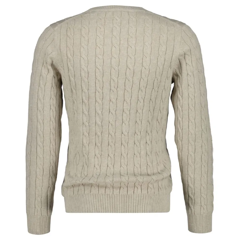 COTTON CABLE C-NECK HERR