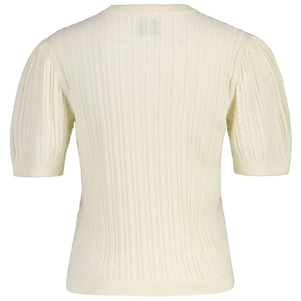 COTTON CABLE C-NECK Short Sleeve Dam