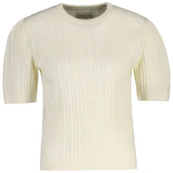 COTTON CABLE C-NECK Short Sleeve Dam