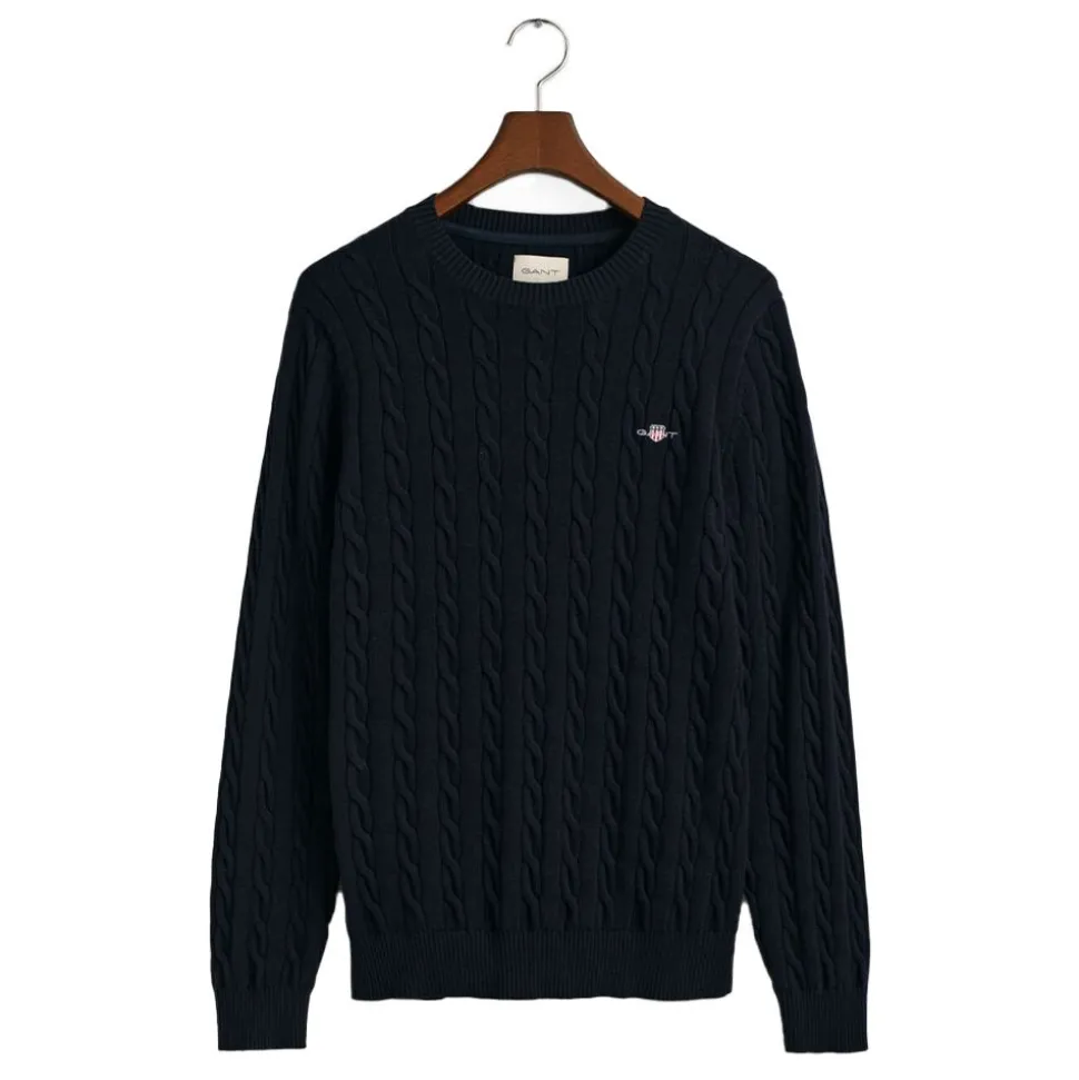 Cotton Cable Crew Neck Herr