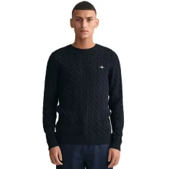 Cotton Cable Crew Neck Herr