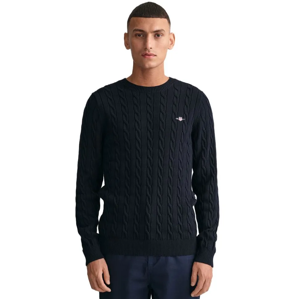 Cotton Cable Crew Neck Herr