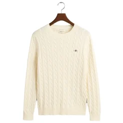 Cotton Cable Crew Neck Herr
