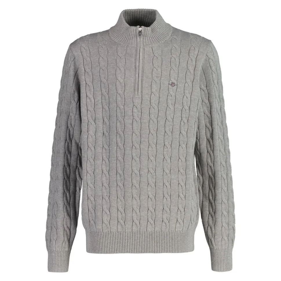 Cotton Cable Half Zip