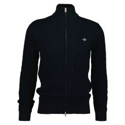 Cotton Cable Zipped Cardigan Herr