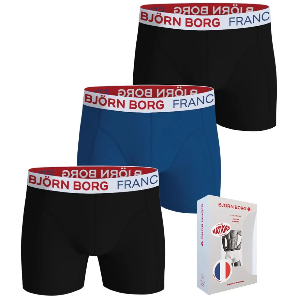 COTTON STRETCH BOXER FRANCE 3-PACK HERR