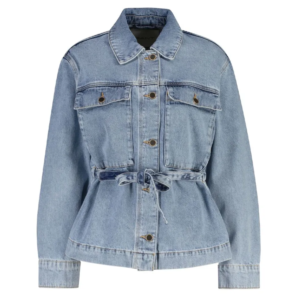 DENIM JACKET WITH TIE DETAIL DAM
