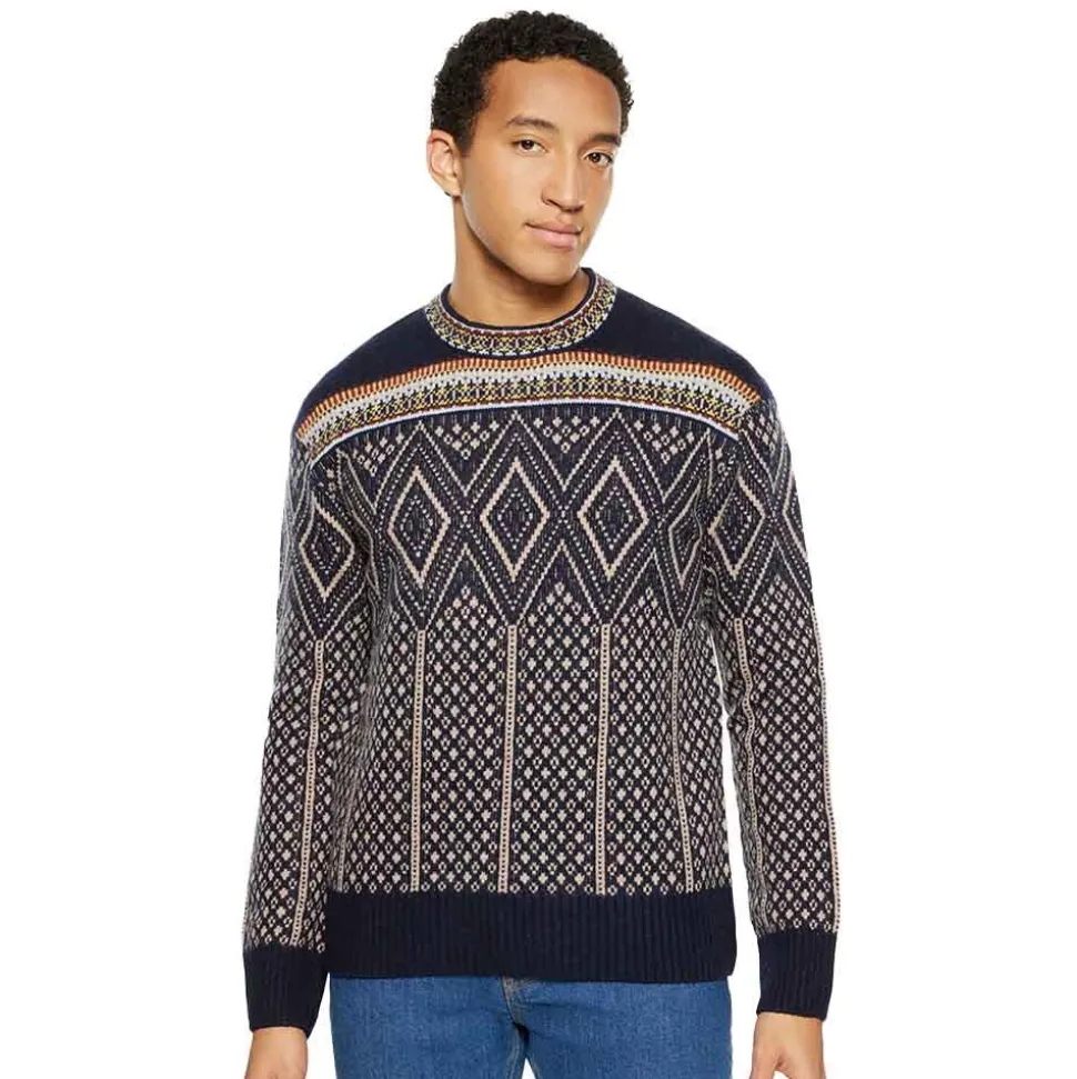 Fair Isle Crew Neck Lambswool Knit Herr