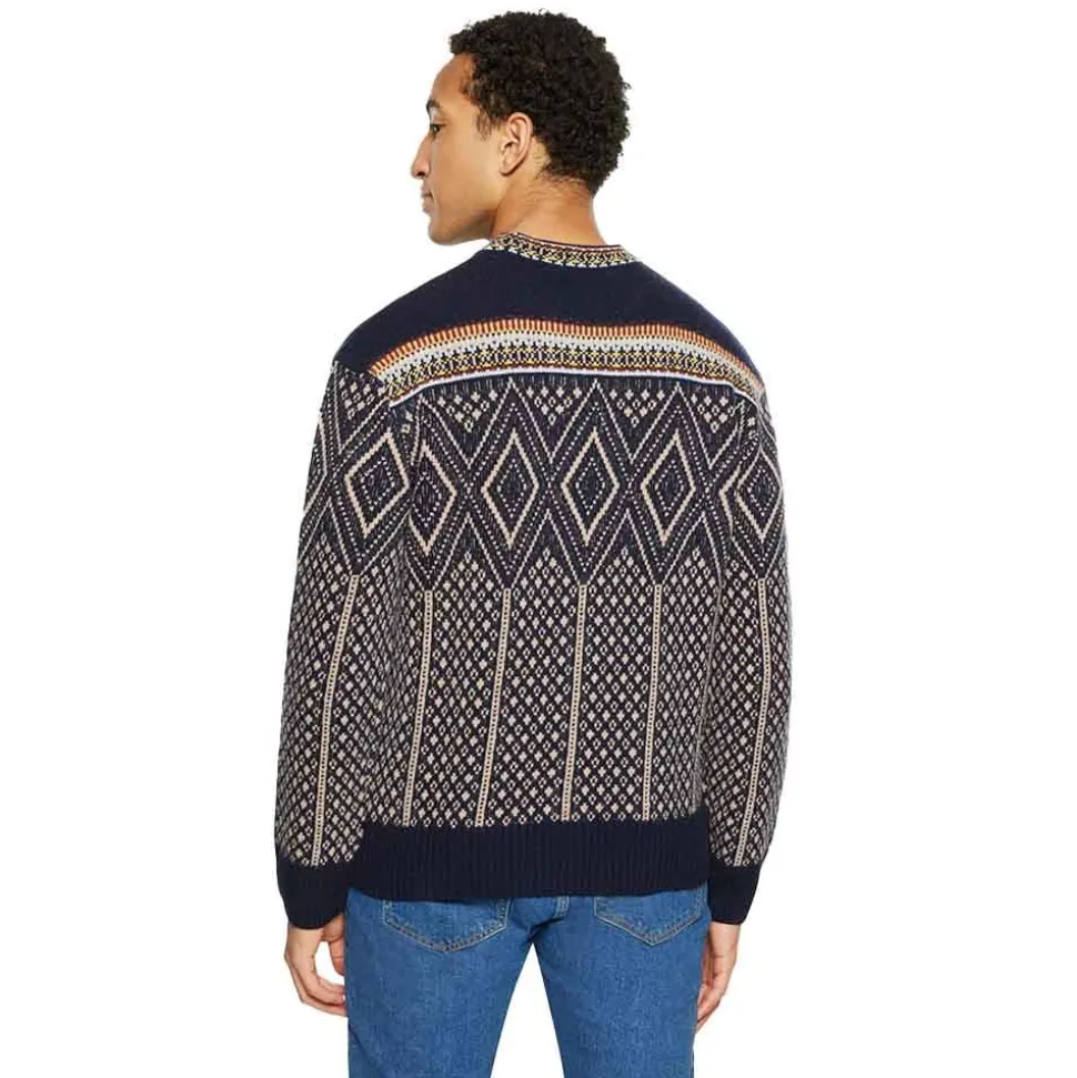 Fair Isle Crew Neck Lambswool Knit Herr