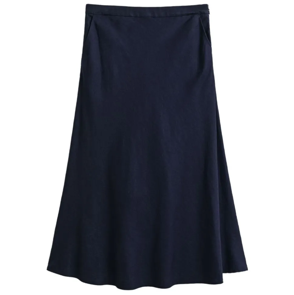 FLARED LINEN BLEND SKIRT DAM