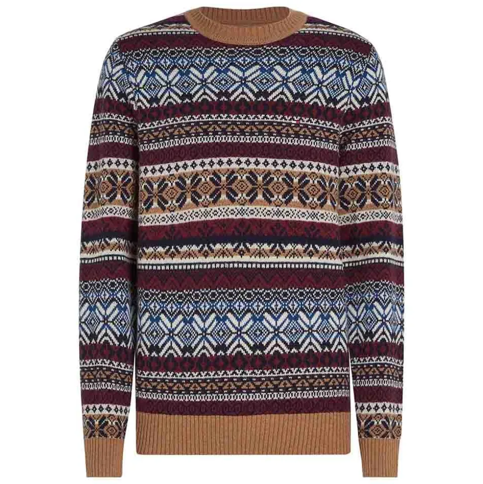 Gifting Wool Blend Fair Isle Crew Neck Herr