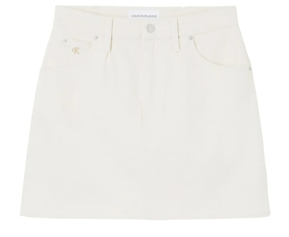 High Rise Denim Skirt Dam