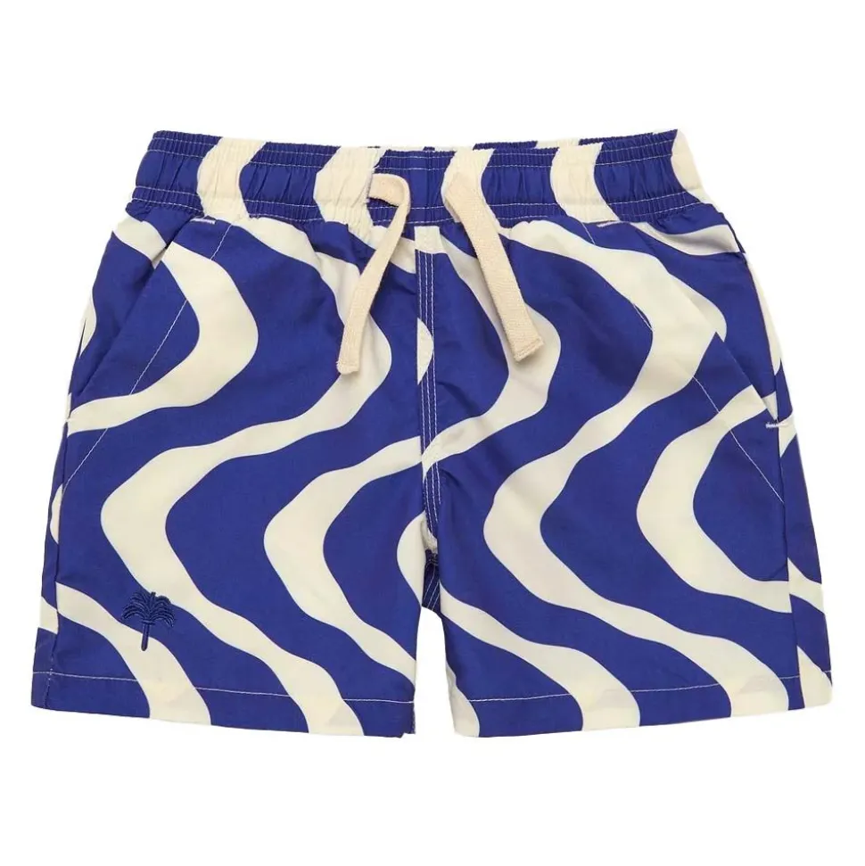 Kids Blue Rippling Swim Shorts Junior