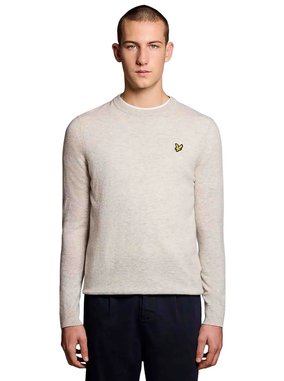 Lambswool Blend Crew Neck Jumper Herr