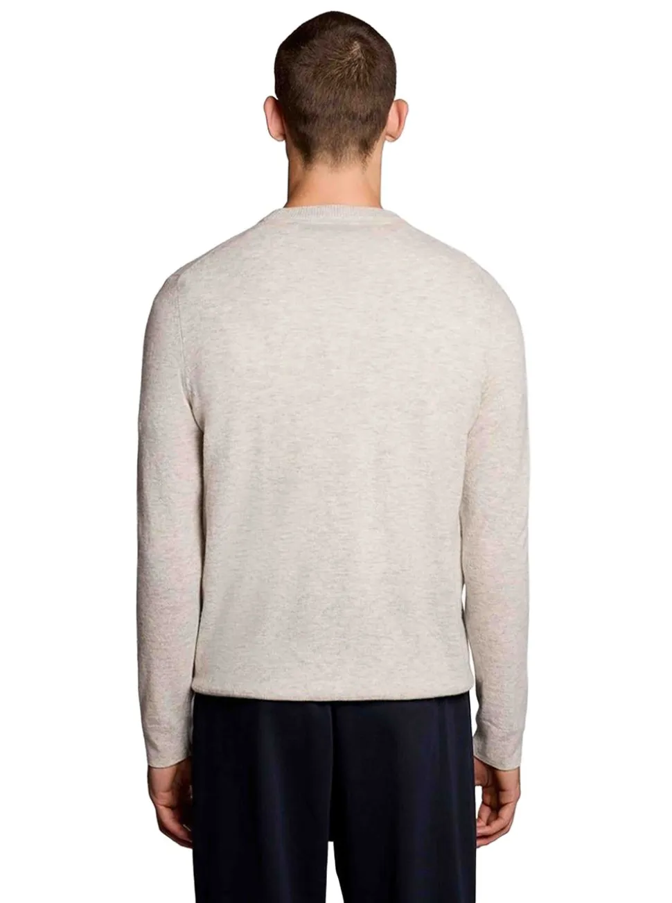 Lambswool Blend Crew Neck Jumper Herr