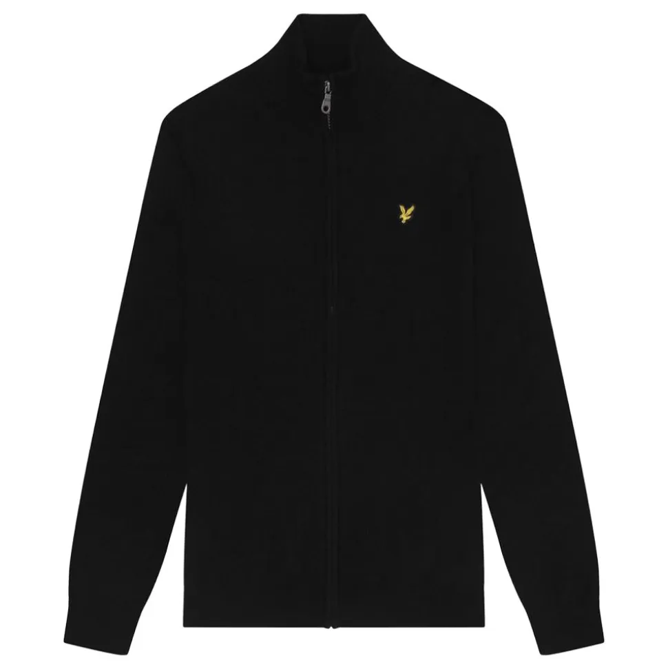 Lambswool Blend Zip Through Cardigan herr