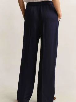 LINEN BLEND PULL ON PANTS DAM
