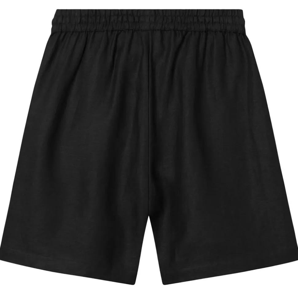Linen Mix Elastic Waist Shorts Dam