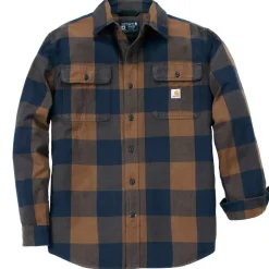 Loose Fit Heavyweight Flannel Long-Sleeve Plaid Shirt