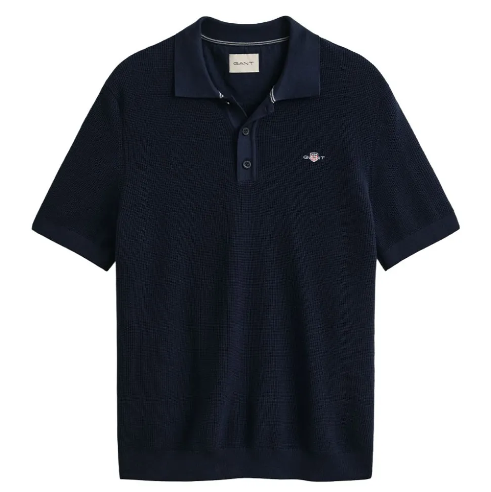 MICRO TEXTURED COTTON SS POLO HERR