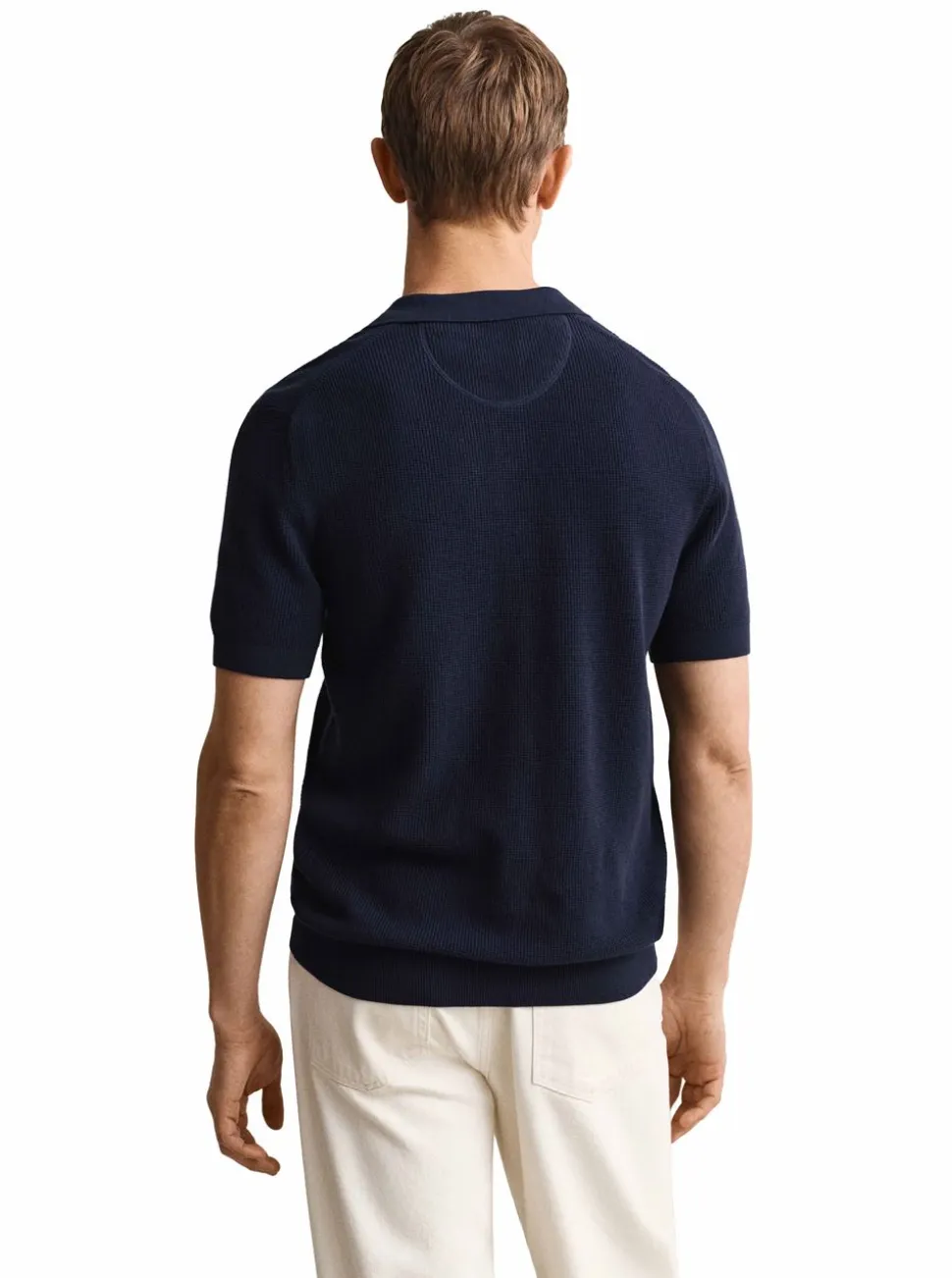 MICRO TEXTURED COTTON SS POLO HERR