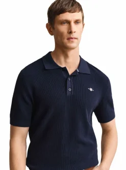MICRO TEXTURED COTTON SS POLO HERR