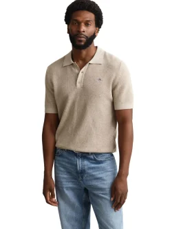 MICRO TEXTURED COTTON SS POLO HERR