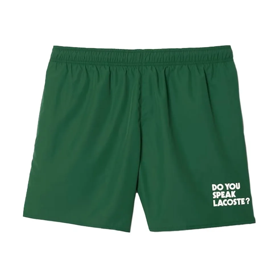 Mid Lenght Slogan Swim Trunks Herr