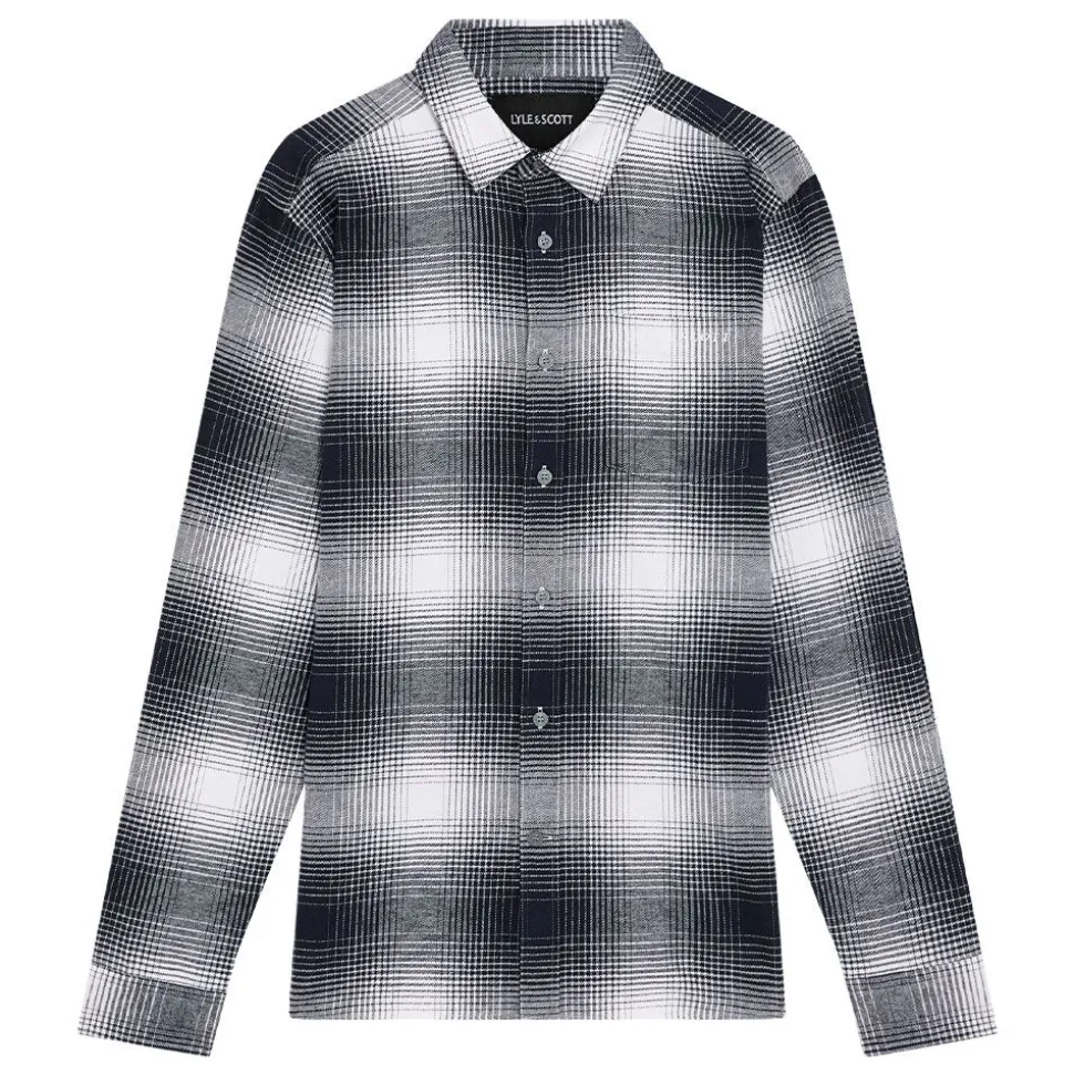 Ombre Check Flannel Shirt herr