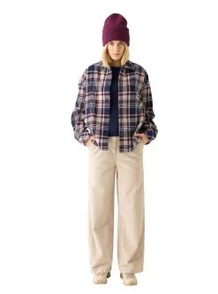 Organic Cotton Checked Flannel Overshirt GOTS dam