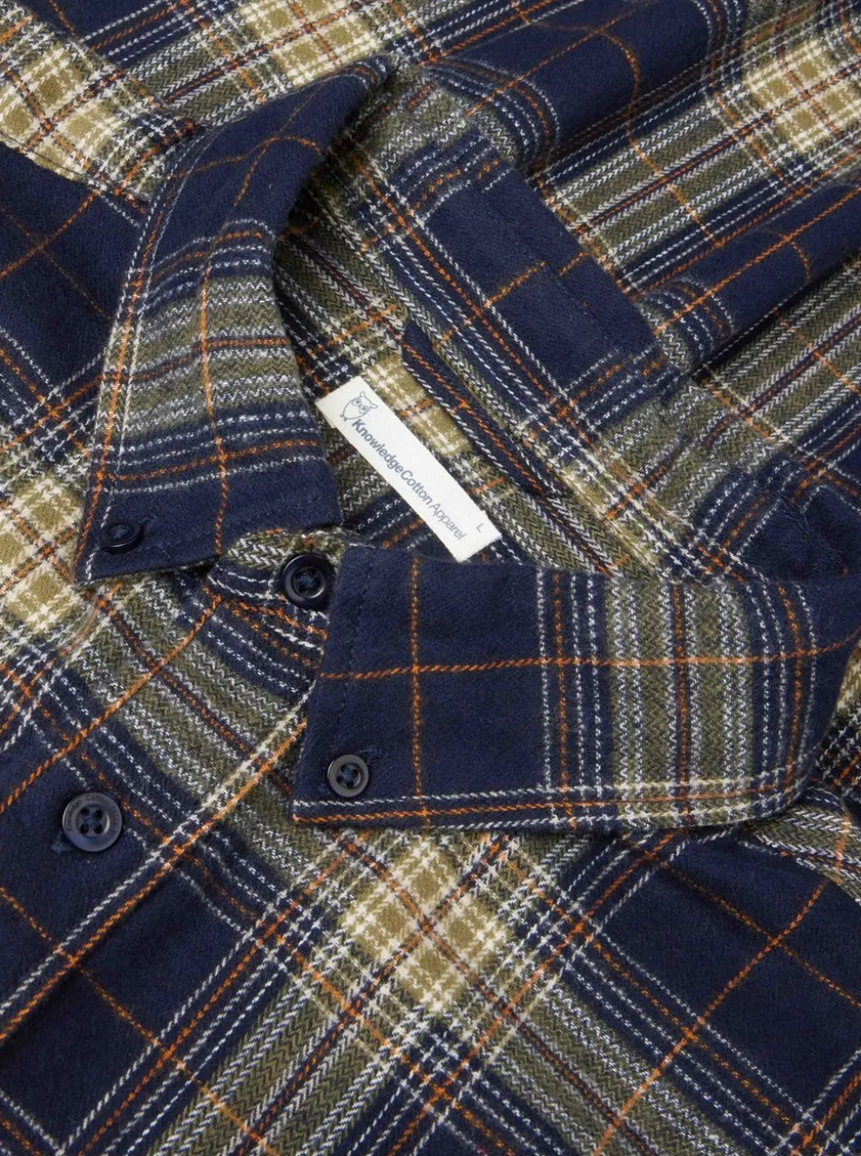 Organic Cotton Checked Flannel Shirt GOTS herr