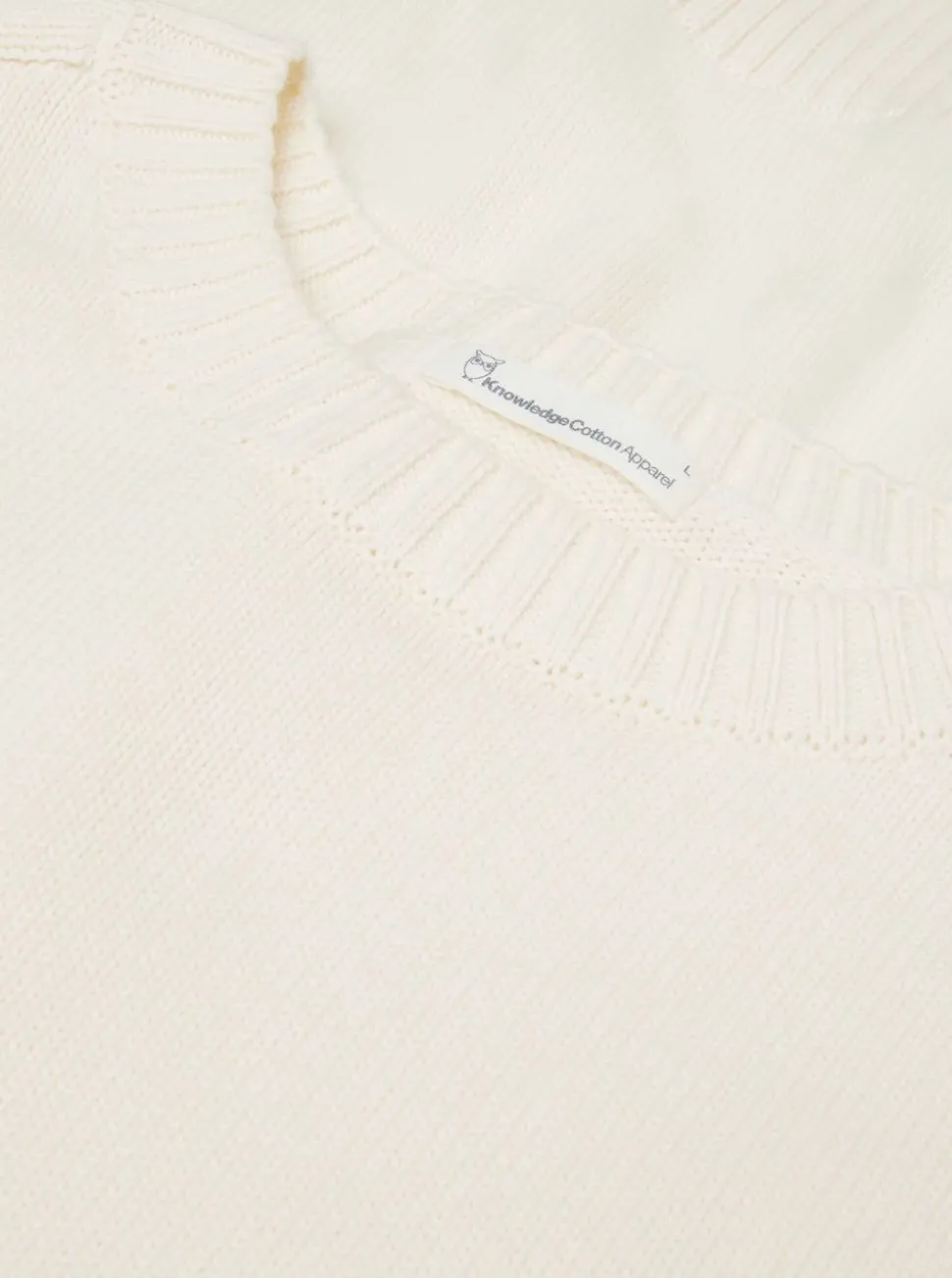 Plain knitted crew neck - GOTS/Vegan