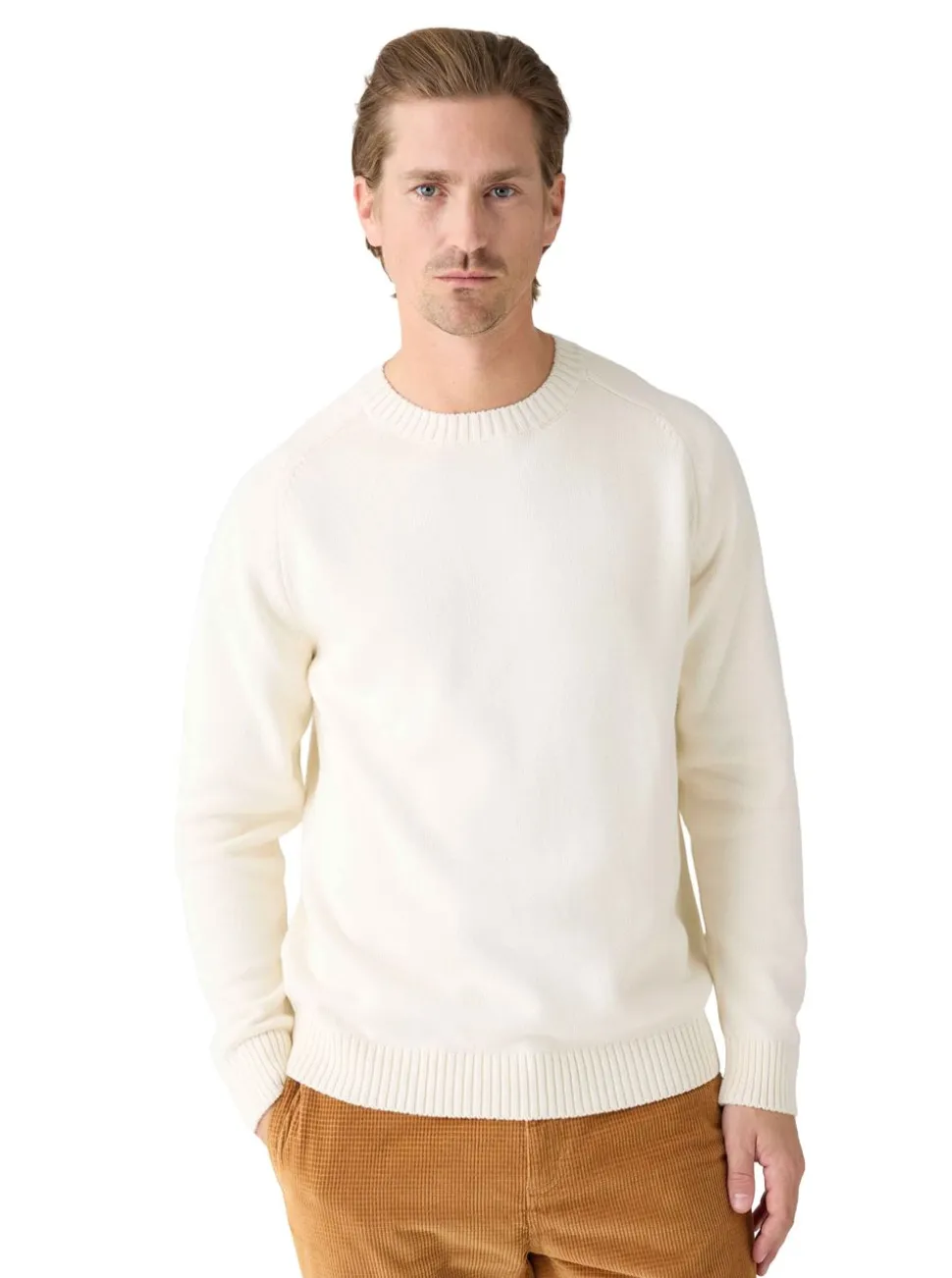 Plain knitted crew neck - GOTS/Vegan