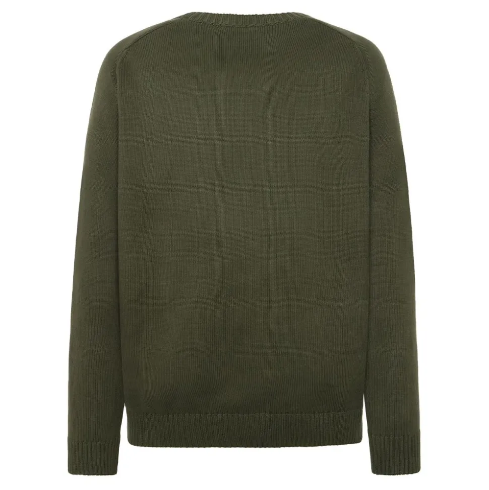 Plain knitted crew neck - GOTS/Vegan herr