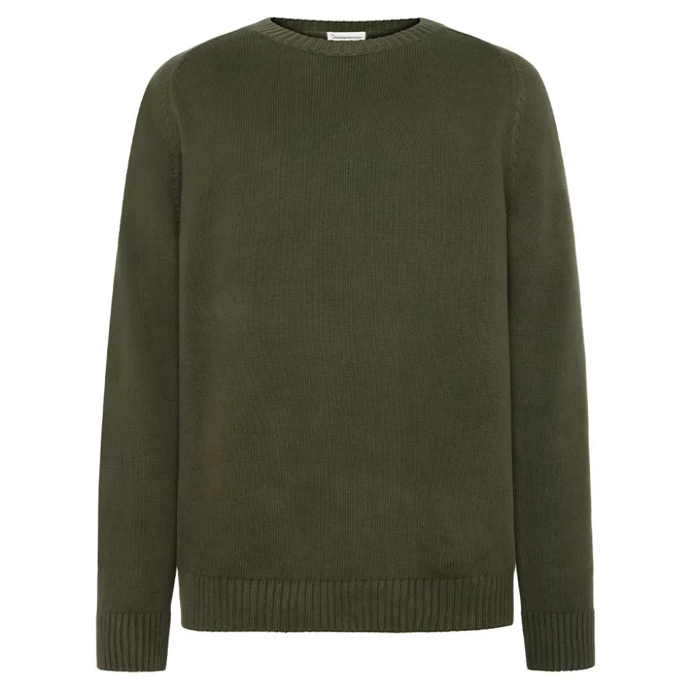 Plain knitted crew neck - GOTS/Vegan herr
