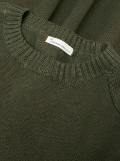Plain knitted crew neck - GOTS/Vegan herr