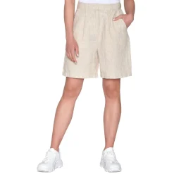 Posey Wide High-Rise Linen Shorts Dam